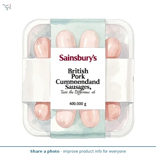 Sainsbury's British Pork Cumberland Sausages, Taste the Difference x6 400g