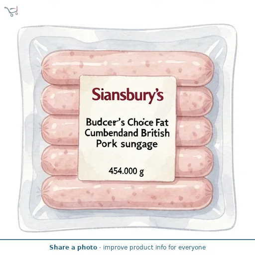 Sainsbury's Butchers Choice Reduced Fat Cumberland British Pork sausage 454g