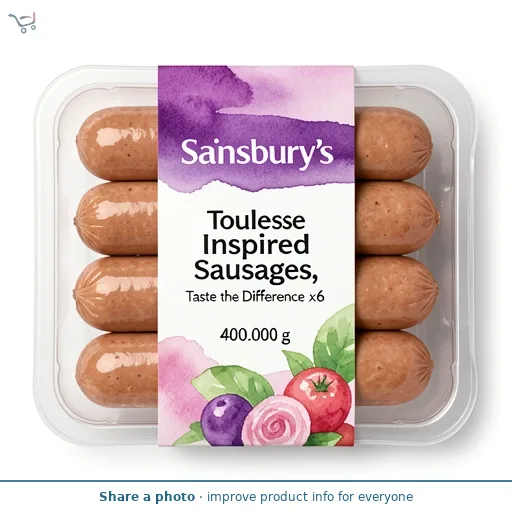 Sainsbury's Toulouse Inspired Sausages, Taste the Difference x6 400g