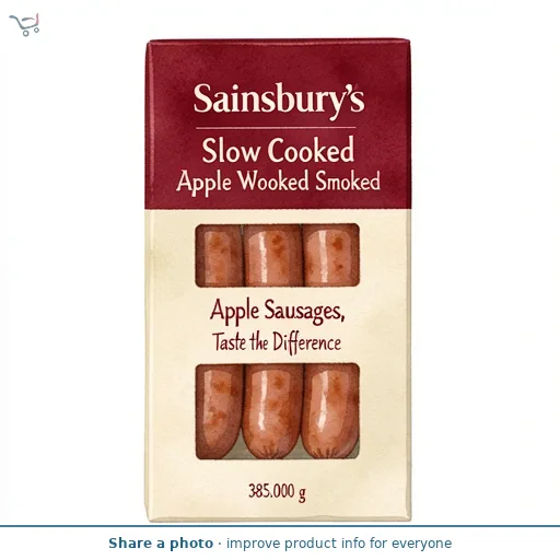 Sainsbury's Slow Cooked Apple Wood Smoked Sausages, Taste the Difference 385g