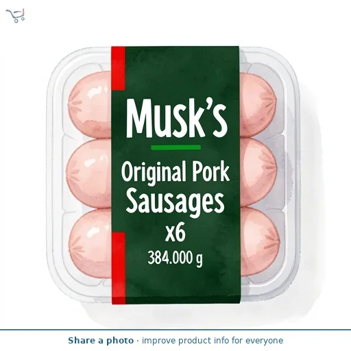 Musk's Original Pork Sausages x6 384g