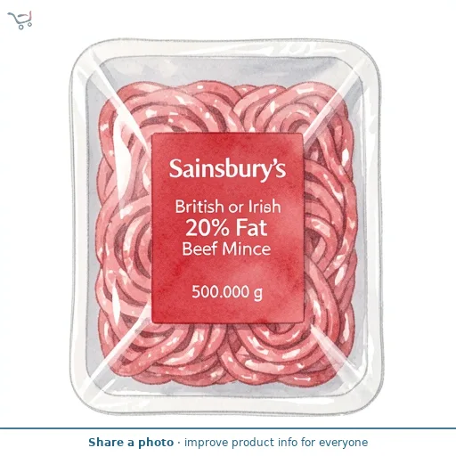 Sainsbury's British or Irish 20% Fat Beef Mince 500g