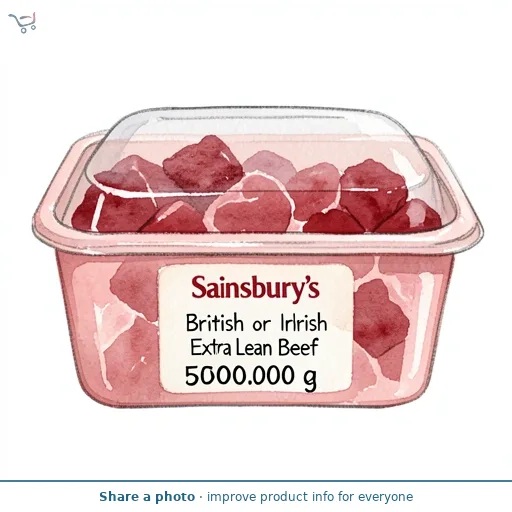 Sainsbury's British or Irish Extra Lean Diced Beef 500g