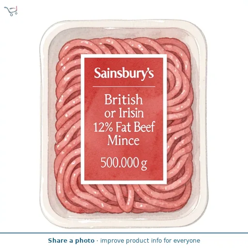 Sainsbury's British or Irish 12% Fat Beef Mince 500g