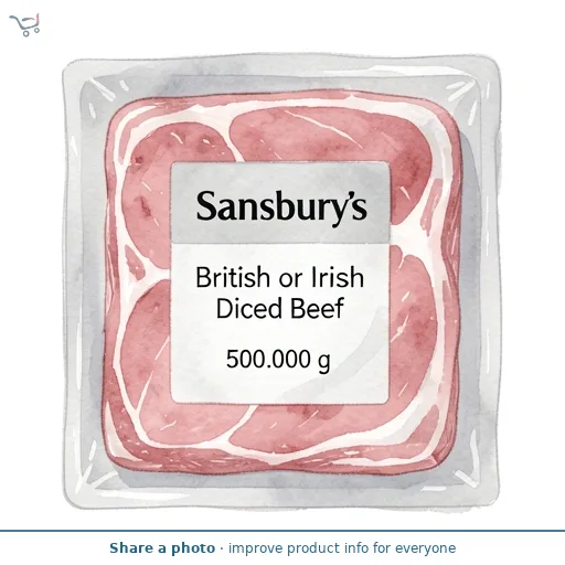 Sainsbury's British or Irish Diced Beef 500g