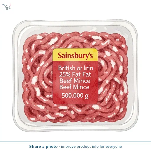 Sainsbury's British or Irish 25% Fat Beef Mince 500g