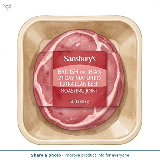 Sainsbury's British or Irish 21 Day Matured Extra Lean Beef Roasting Joint 500g