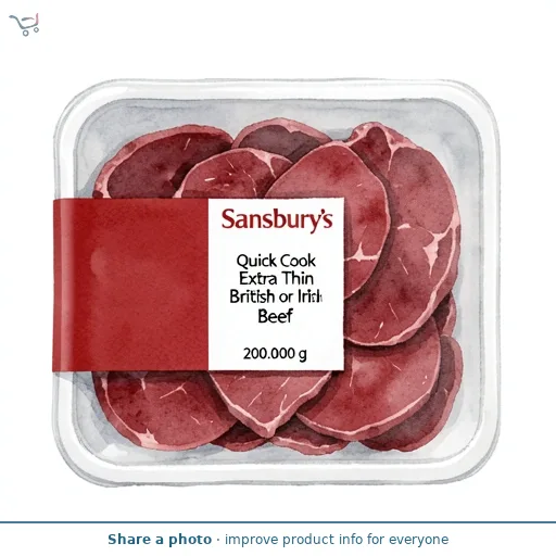 Sainsbury's Quick Cook Extra Thin British or Irish Beef 200g