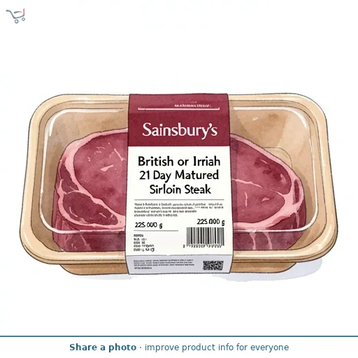Sainsbury's British or Irish 21 Day Matured Sirloin Steak 225g