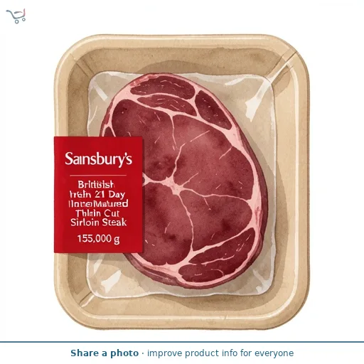 Sainsbury's British or Irish 21 Day Matured Thin Cut Sirloin Steak 155g