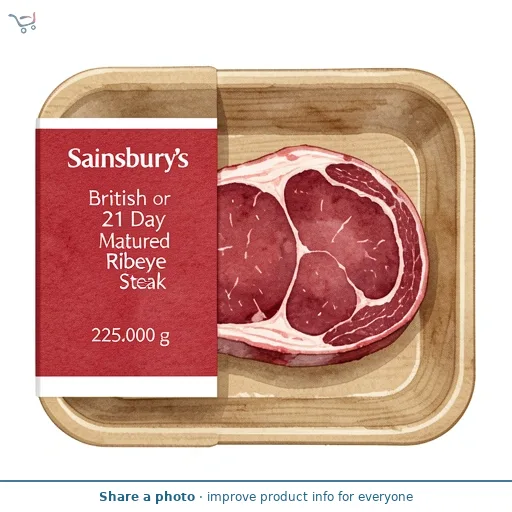 Sainsbury's British or Irish 21 Day Matured Ribeye Steak 225g