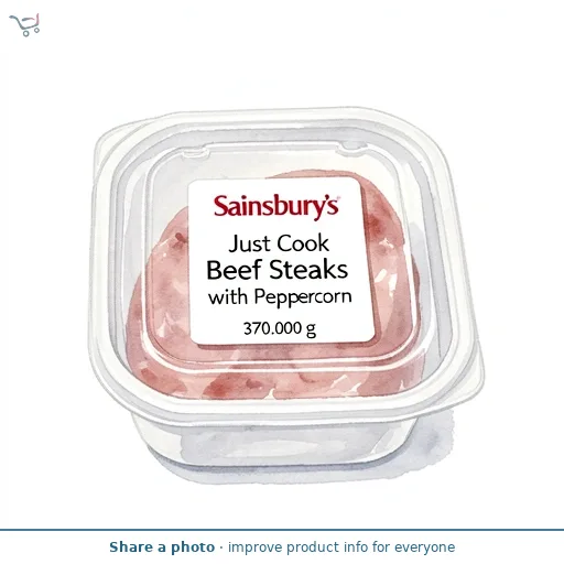 Sainsbury's Just Cook Beef Steaks with Peppercorn 370g