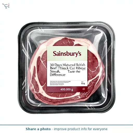 Sainsbury's 30 Days Matured British Beef Thick Cut Ribeye Steak, Taste the Difference 400g