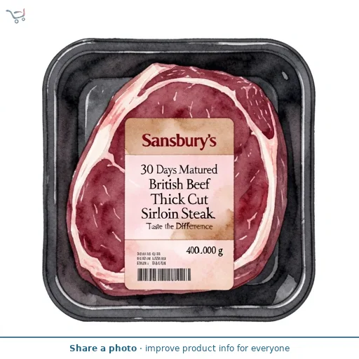Sainsbury's 30 Days Matured British Beef Thick Cut Sirloin Steak, Taste the Difference 400g