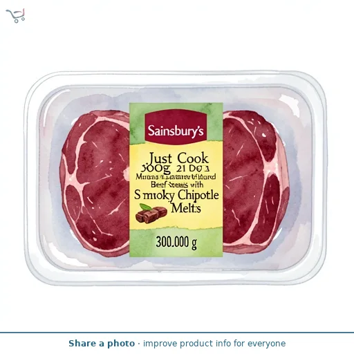 Sainsbury's Just Cook 300g 21 Day Matured Beef Steaks with Smoky Chipotle Melts