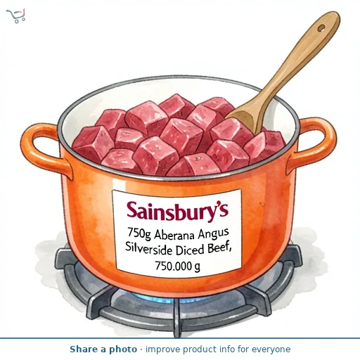 Sainsbury's 750g Aberdeen Angus Silverside Diced Beef, Taste the Difference