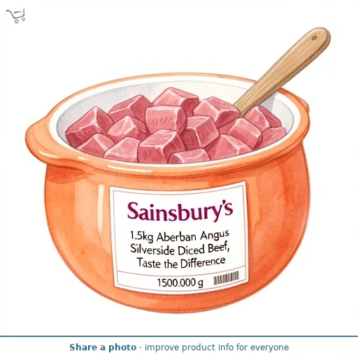 Sainsbury's 1.5kg Aberdeen Angus Silverside Diced Beef, Taste the Difference