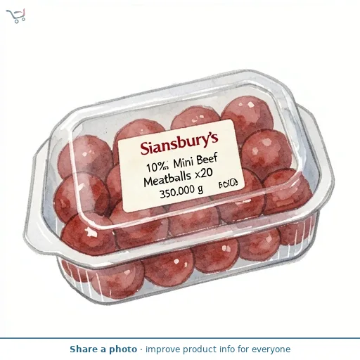 Sainsbury's 10% Fat Mini Beef Meatballs x20 350g