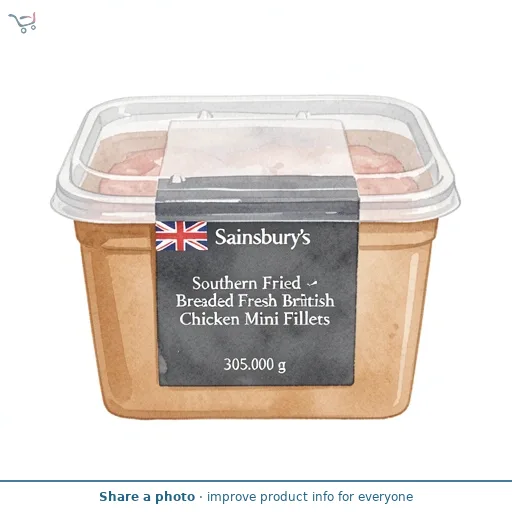 Sainsbury's Southern Fried Breaded Fresh British Chicken Mini Fillets 305g