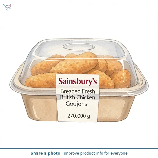 Sainsbury's Breaded Fresh British Chicken Goujons 270g