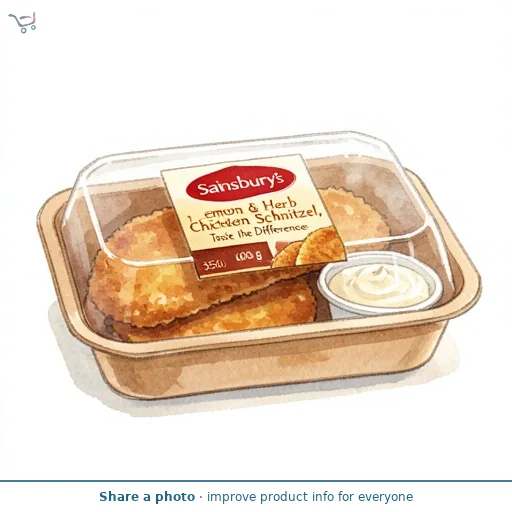 Sainsbury's Lemon & Herb Chicken Schnitzel, Taste the Difference 350g