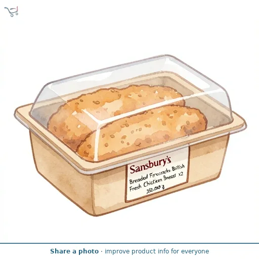 Sainsbury's Breaded Firecracker British Fresh Chicken Breast x2 350g