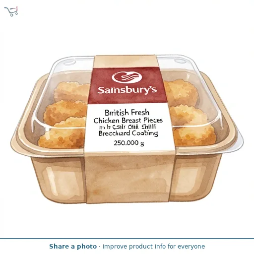 Sainsbury's British Fresh Chicken Breast Pieces In a Salt & Chilli Breadcrumb Coating 250g