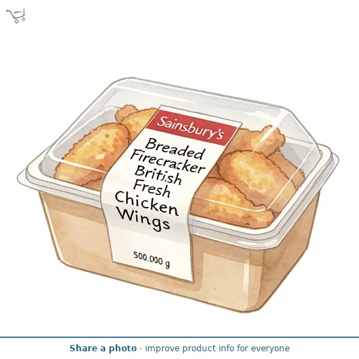 Sainsbury's Breaded Firecracker British Fresh Chicken Wings 500g