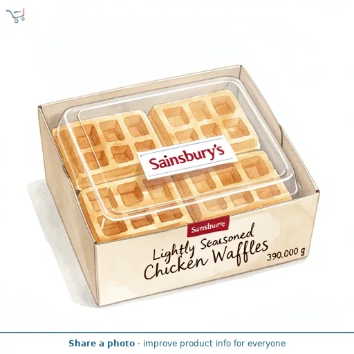 Sainsbury's Lightly Seasoned Chicken Waffles 390g