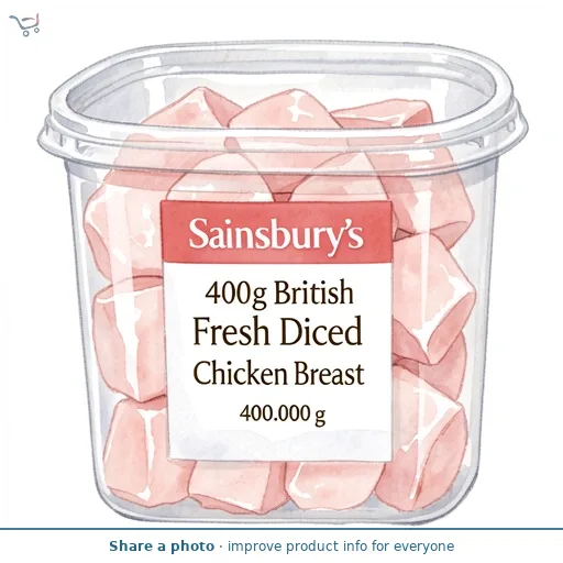 Sainsbury's 400g British Fresh Diced Chicken Breast