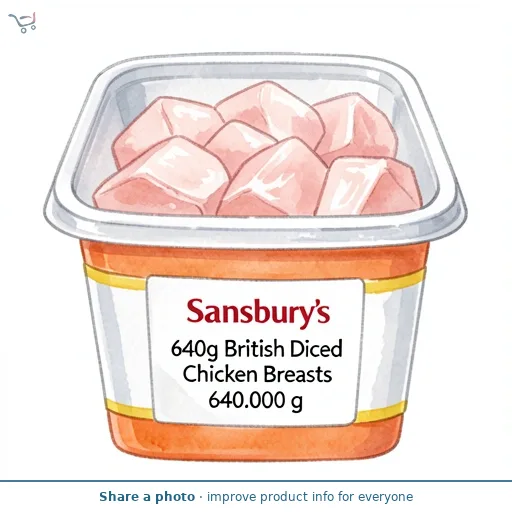 Sainsbury's 640g British Diced Chicken Breasts