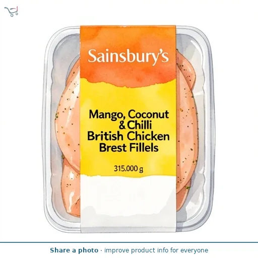 Sainsbury's Mango, Coconut & Chilli British Chicken Breast Fillets 315g