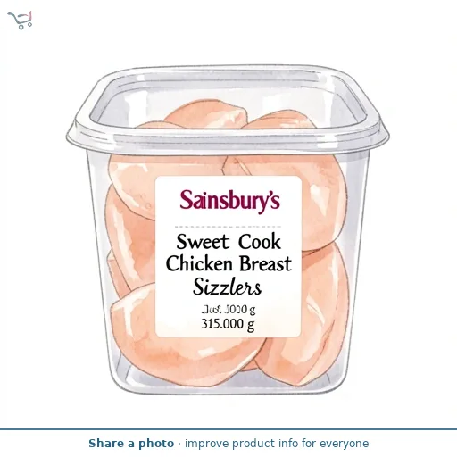 Sainsbury's Just Cook Sweet Chilli Chicken Breast Sizzlers 315g