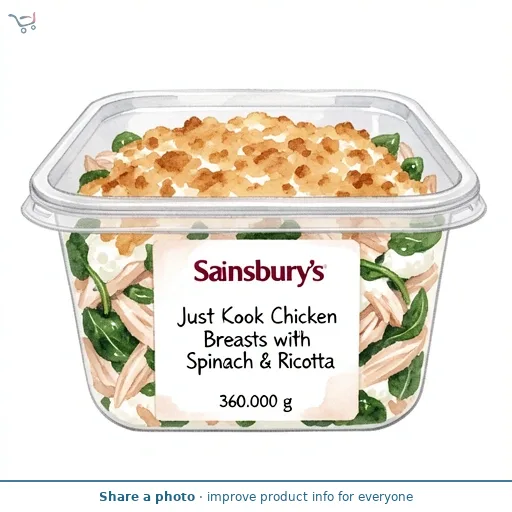 Sainsbury's Just Cook Chicken Breasts with Spinach & Ricotta 360g