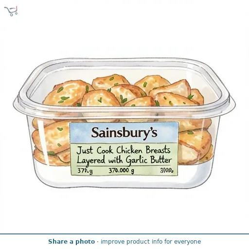 Sainsbury's Just Cook Chicken Breasts Layered with Garlic Butter 370g