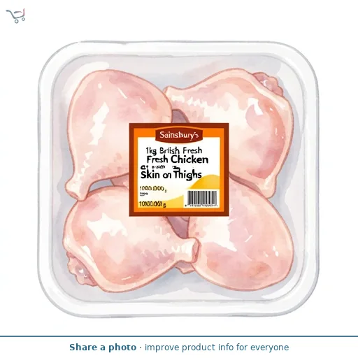 Sainsbury's 1kg British Fresh Chicken Skin on Thighs