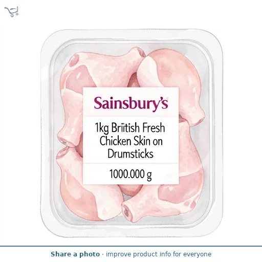Sainsbury's 1kg British Fresh Chicken Skin on Drumsticks