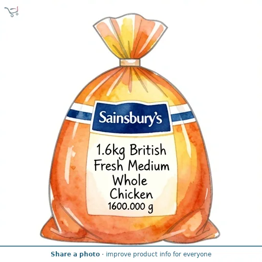 Sainsbury's 1.6kg British Fresh Medium Whole Chicken