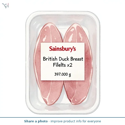 Sainsbury's British Duck Breast Fillets x2 397g