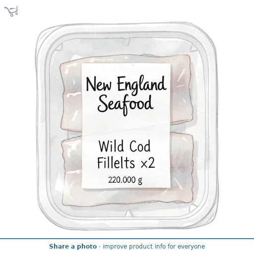 New England Seafood Wild Cod Fillets x2 220g