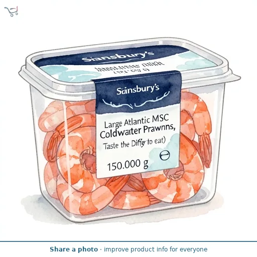Sainsbury's Large Atlantic MSC Coldwater Prawns, Taste the Difference 150g (ready to eat)