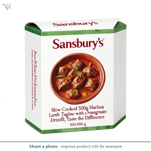 Sainsbury's Slow Cooked 500g Harissa Lamb Tagine with a Pomegranate Drizzle, Taste the Difference