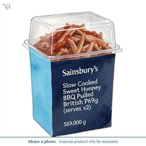 Sainsbury's Slow Cooked Sweet Honey BBQ Pulled British Pork 569g (serves x2)