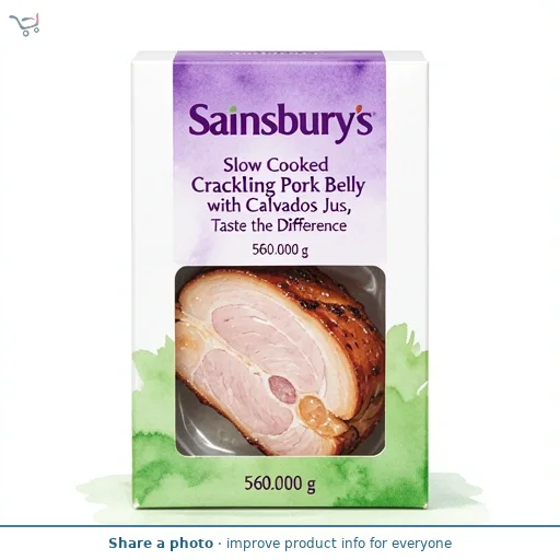 Sainsbury's Slow Cooked Crackling Pork Belly with Calvados Jus, Taste the Difference 560g