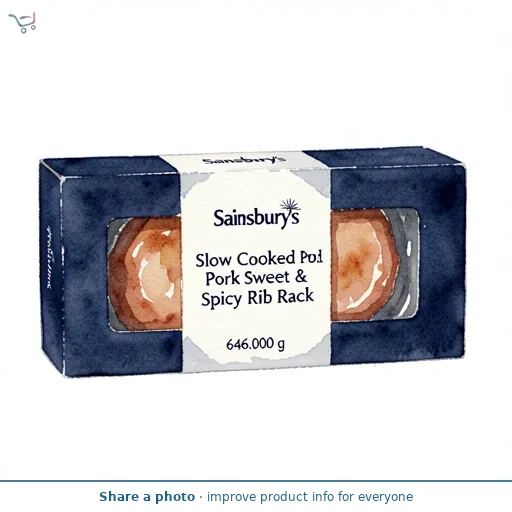 Sainsbury's Slow Cooked Pork Sweet & Spicy Rib Rack 646g