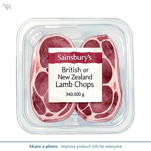 Sainsbury's British or New Zealand Lamb Chops 340g