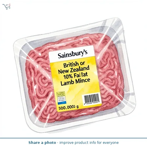 Sainsbury's British or New Zealand 10% Fat Lamb Mince 500g