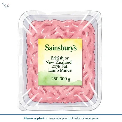Sainsbury's British or New Zealand 20% Fat Lamb Mince 250g