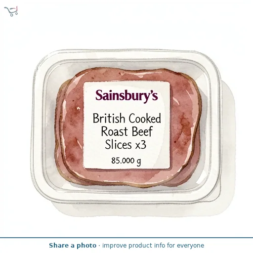 Sainsbury's British Cooked Roast Beef Slices x3 85g
