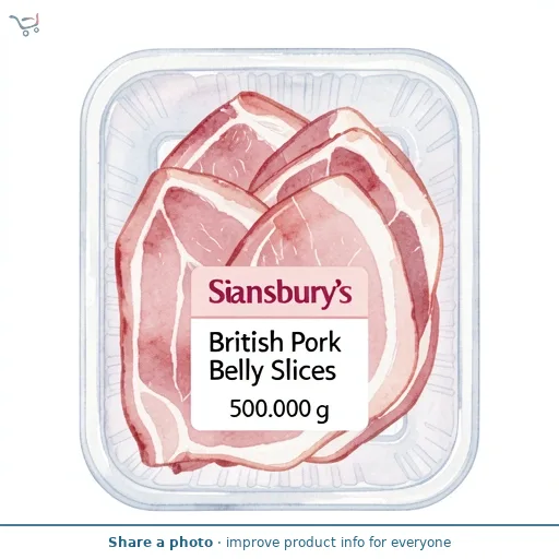 Sainsbury's British Pork Belly Slices 500g